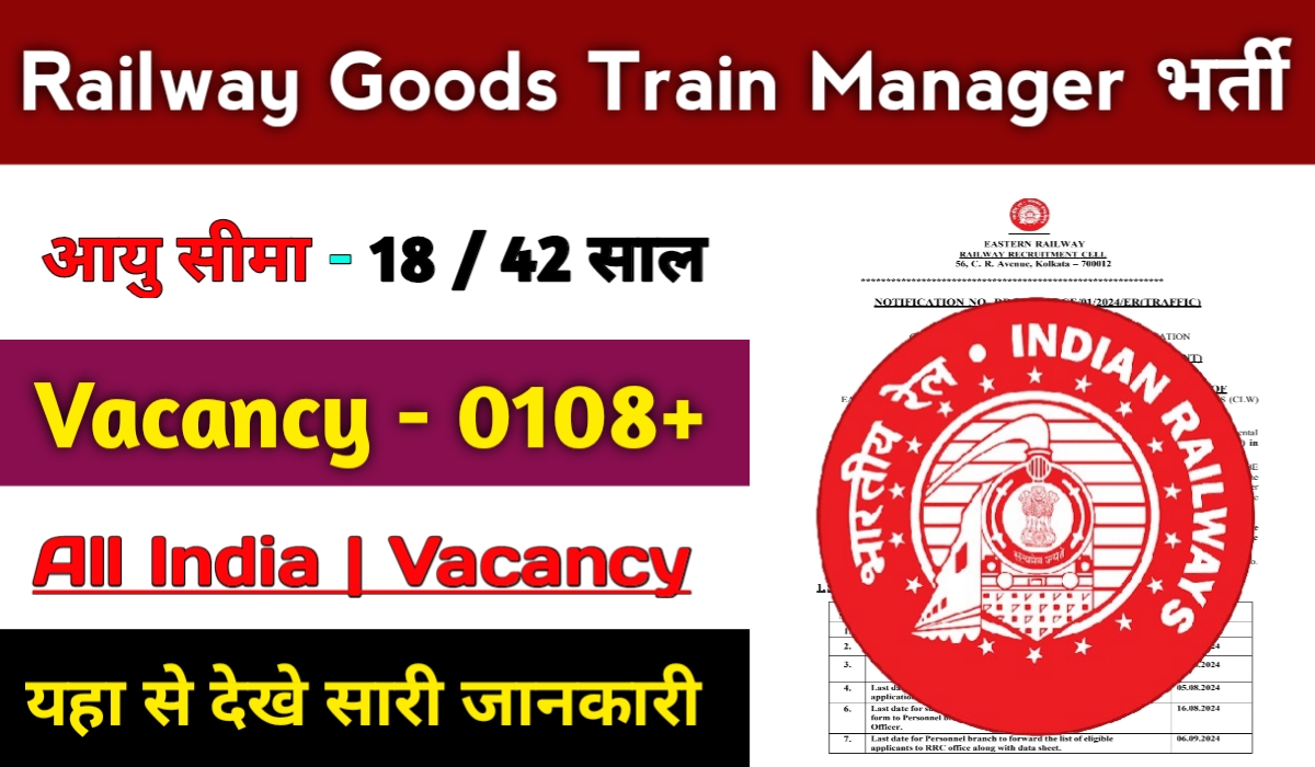 Railway Goods Train Manger Vacancy