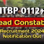 ITBP 100+ HC Recruitment 2024