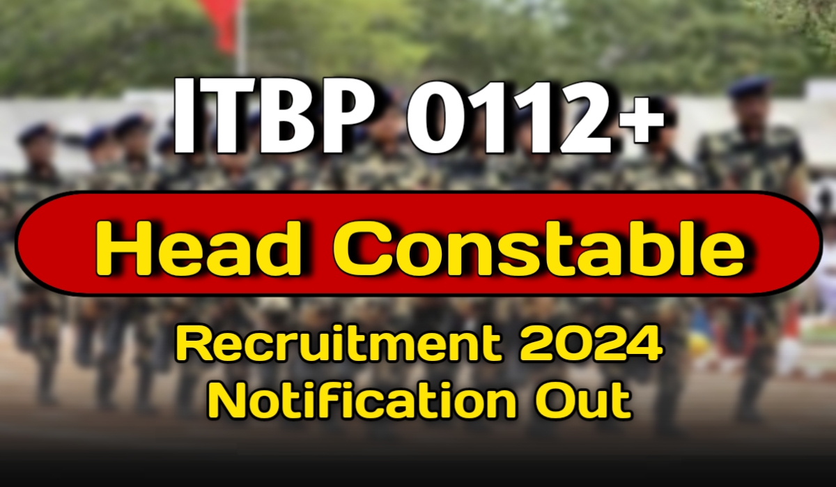 ITBP 100+ HC Recruitment 2024