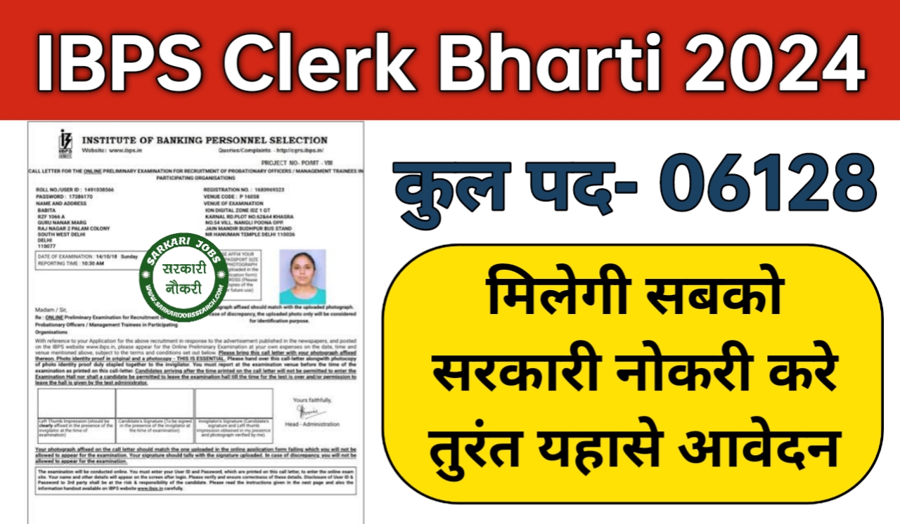 IBPS Clerk Recruitment 2024